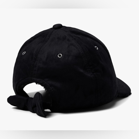 UGG KOOLABURRA Faux Suede Faux Fur Lined Baseball Cap Hat One Size Black New!! - Picture 10 of 10